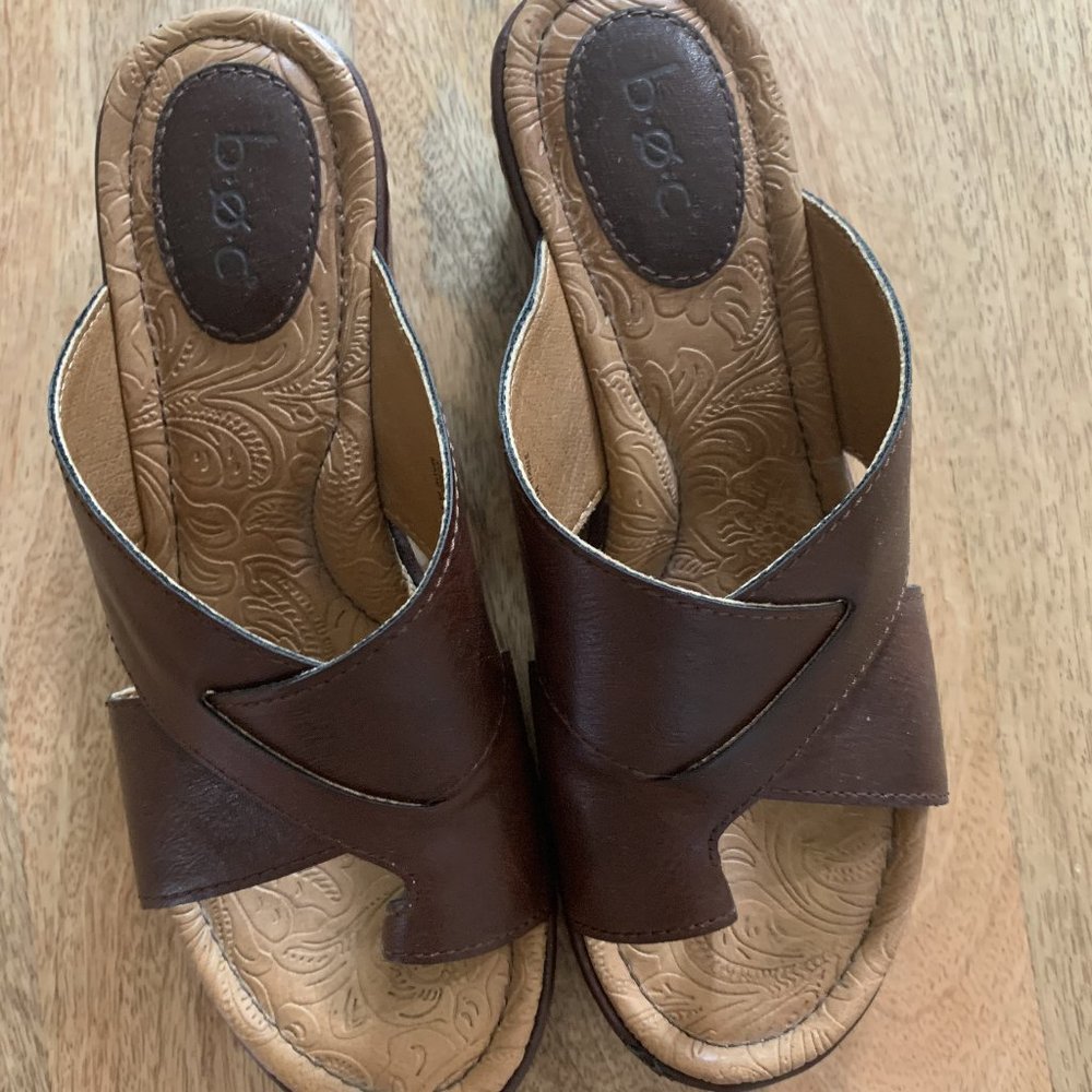 boc Faux Leather Slip-On Sandals